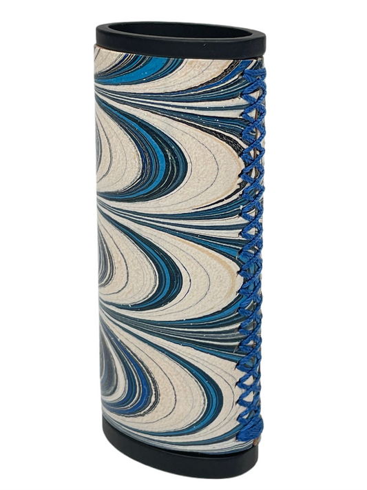 Marble Tye-Dye Leather Lighter Case (Blue White Black)