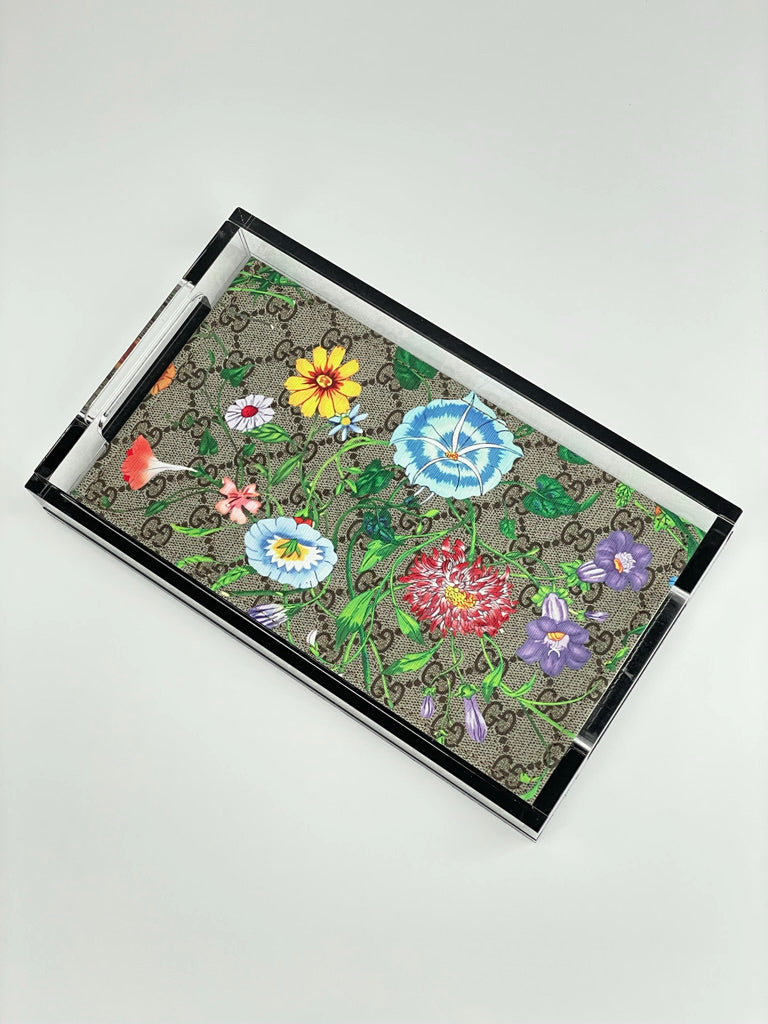 Acrylic Gucci Floral Tray