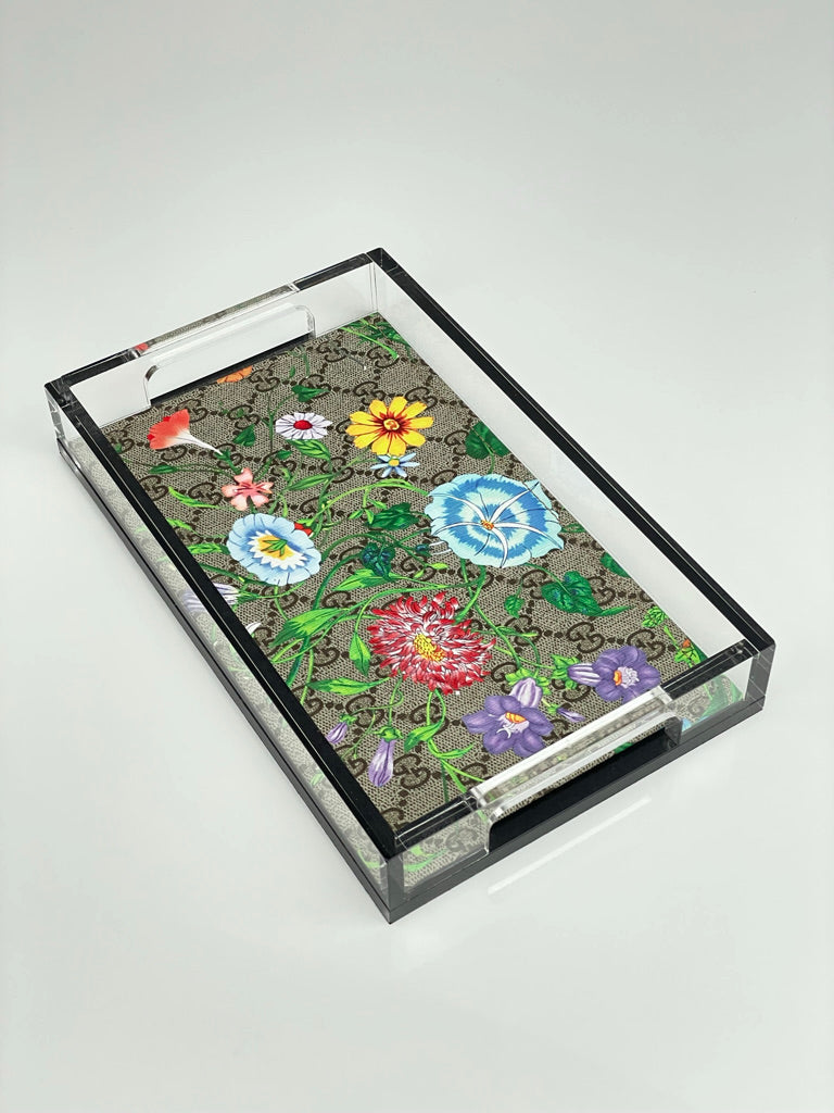 Acrylic Gucci Floral Tray