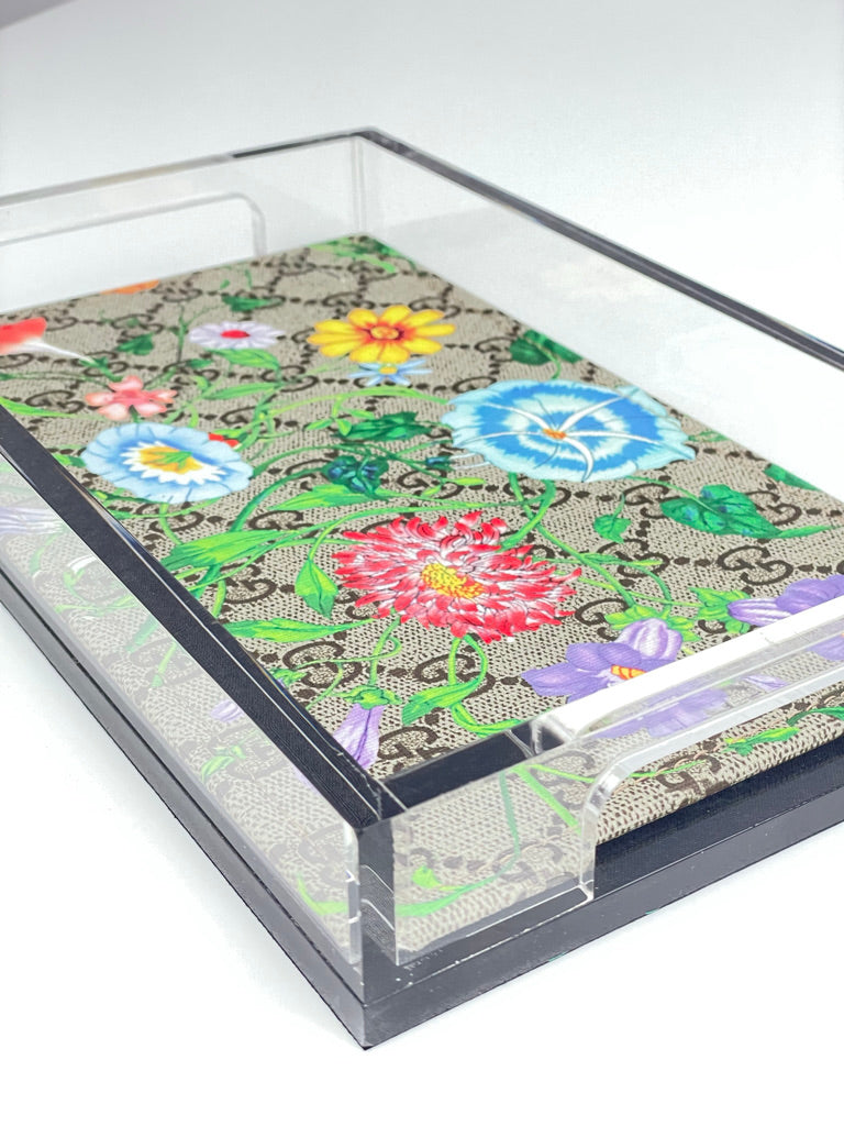 Acrylic Gucci Floral Tray